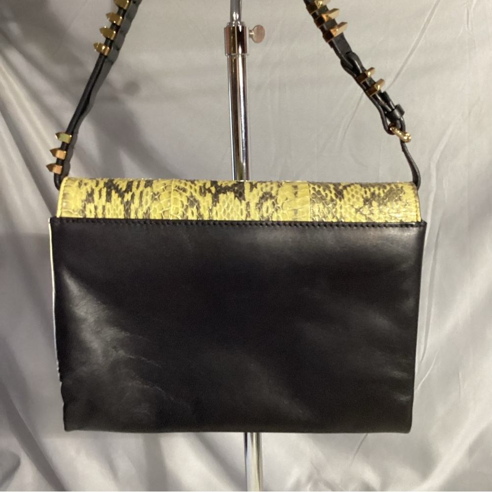 Mcm Snake Python Embossed Leather Fold Over Clutc… - image 6